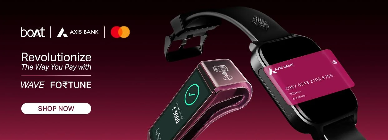 Axis Bank, boAt & Mastercard Launch Smartwatch That Lets You Pay with a Tap—No Wallet Needed