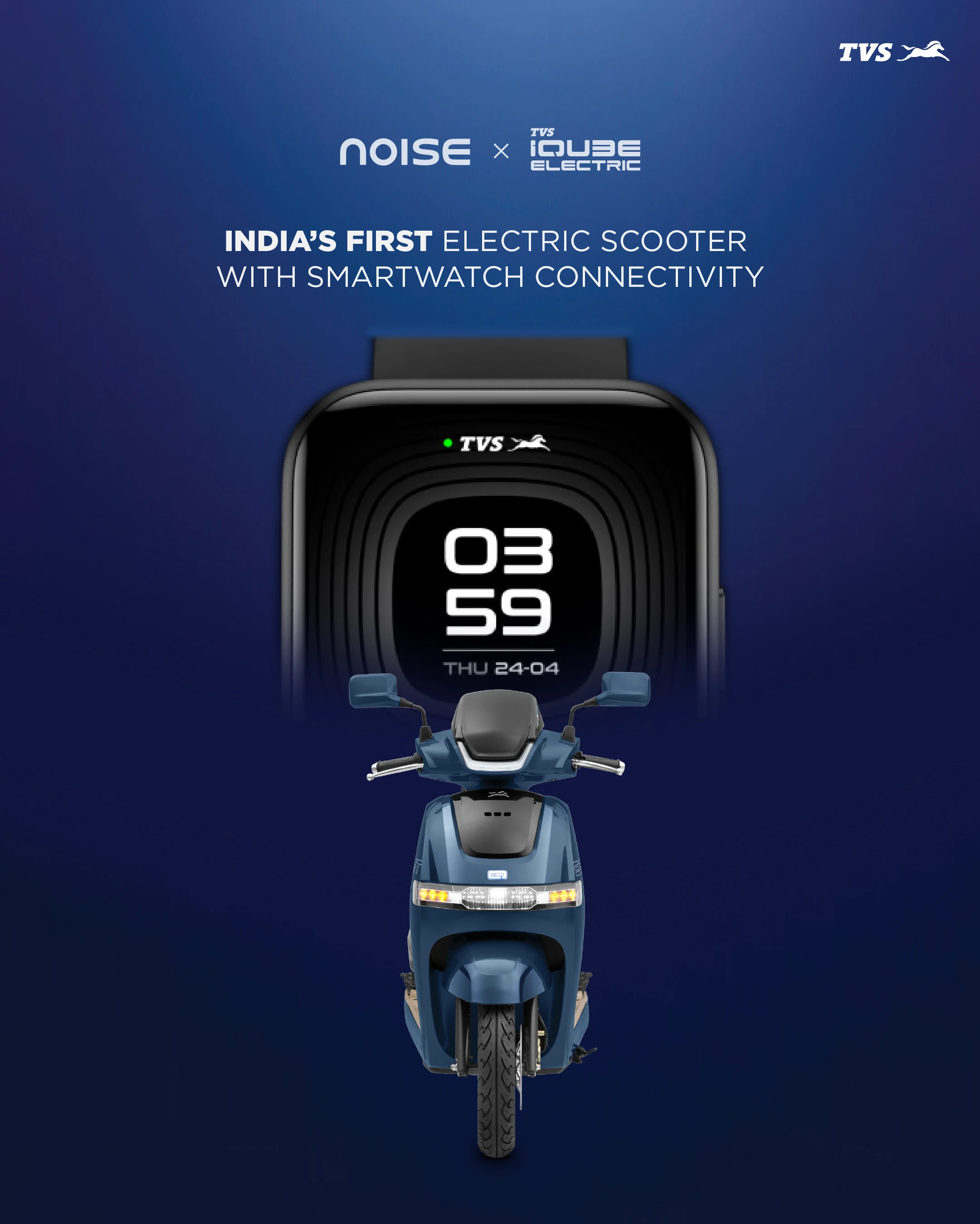 TVS Motor Company and Noise Pioneer India’s First EV Smartwatch Integration